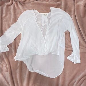 White silence+noise urban outfitters surplice top